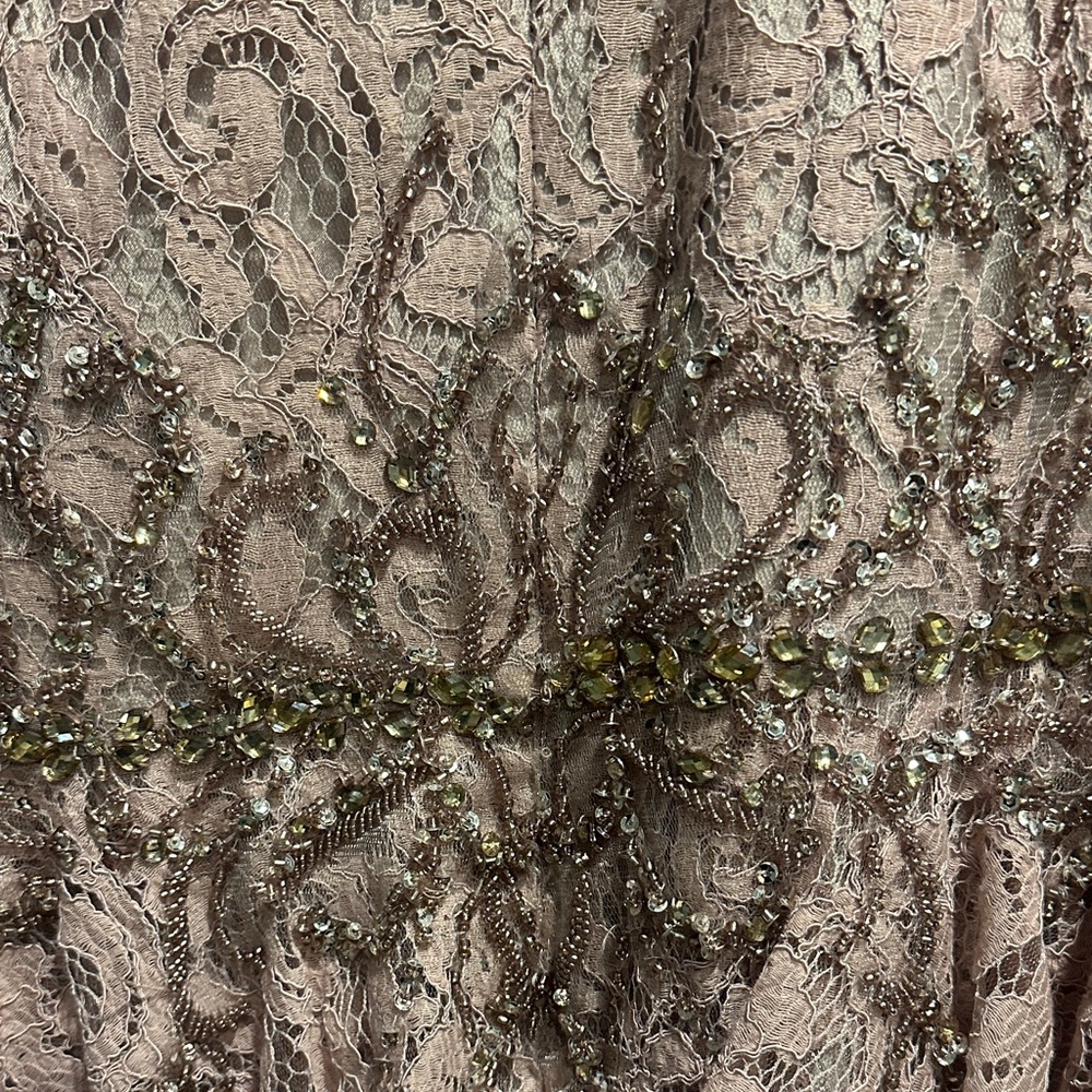 Chic Lace High-Low Dress in Blush - Picture 6 of 7